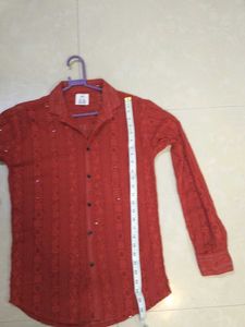 Combo Of Sequin Sparkle Shirt And ChikankariShirt