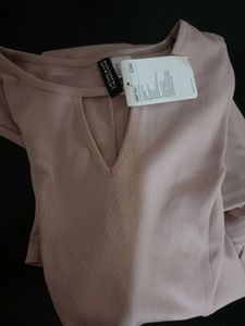 (H&amp;M)Blush Pink Fit And Flare Dress
