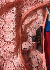 And Peach Colour Dress