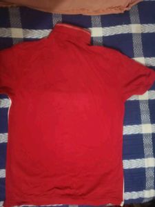Red &amp; White &#39;Run Faster&#39; Polo T-Shirt