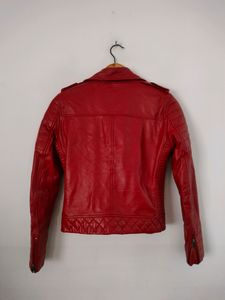 Red Casual Lether Jacket (Women&#39;s)