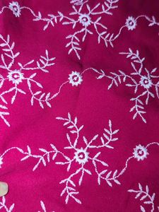 Pink Embroidered Ethnic Anarkali Wear For Women