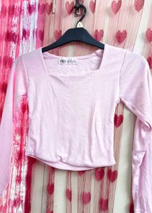 Baby Pink Comfy Zara Top🩷