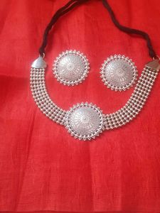New Oxidised Silver Necklace Set