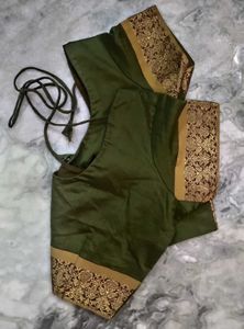 Olive Green Color Cotton blouse