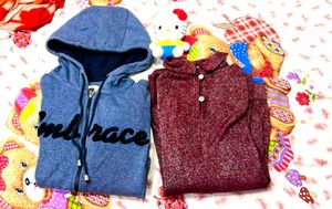 Best Combo Set For Women Grey Huddy & Wine Top