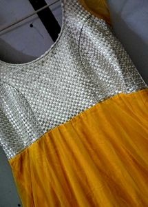 Elegant Yellow and Gold Anarkali