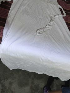 White V-Neck Dress