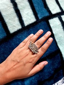 Silver Tone Statement Ring