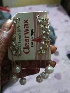 It Was A Beautiful White Pearl Earrings