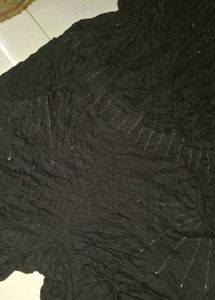 A Line Sleeveless Black Shorts Jumpsuit