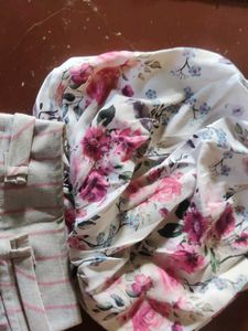 Floral Top &amp; Striped Pant Set