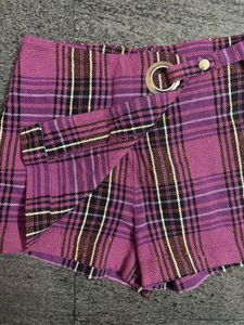 Y2K Vintage Purple Plaid Skorts
