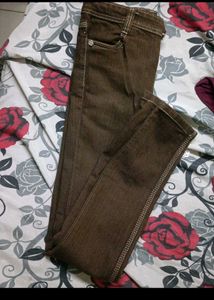 Korean Top With Brown Jeans Combo