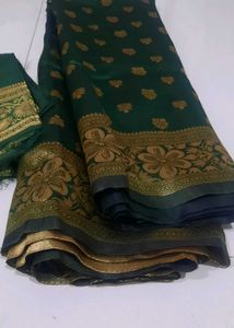Elegant Green Saree