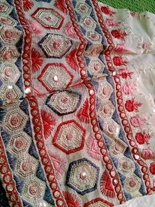 Chicken Work Kurti Lacha Set