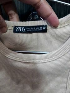 Zara Basic Tank Top beige Size S