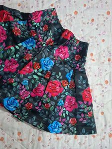Floral Print Mini Skirt