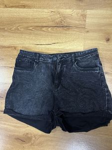 Black Denim Shorts