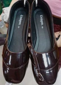 Coffee Brown Marry Jane Flats