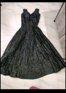 Party Wear Cocktail Black Gown Price Drop