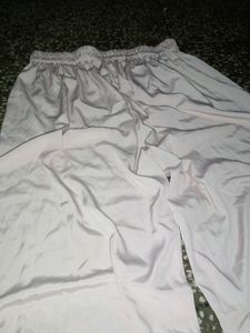 Silk White Kameez Plazzo Set