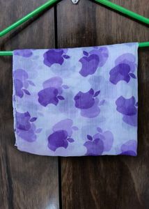 Purple Apple Print Scarf
