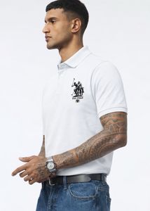 Men's White TVS Polo T-Shirt