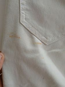 Cream Color Denim Jeans