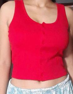 Red Button Tank Top (item 40)