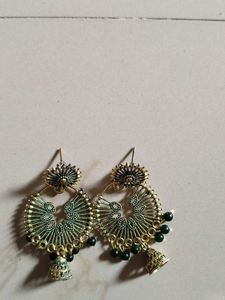 Beaded Colorful Necklace and Earrings