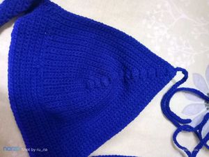 Blue Crochet Halter Top