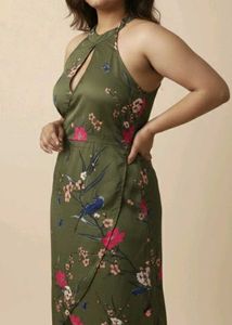 Olive Floral Dress