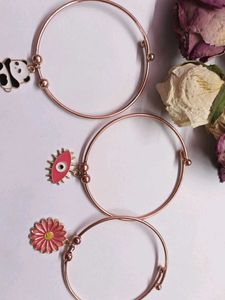 Rose Gold Bracelet Set Of 3