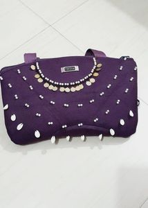 Purple handbag