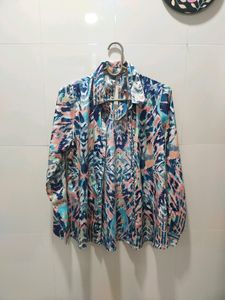Multi Print Satin Shirt