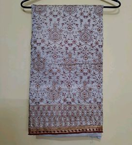 Unstiched Party Wear Chanderi Suit