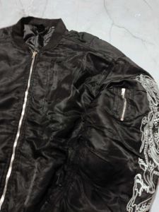 Dragon Embroidered Bomber Jacket