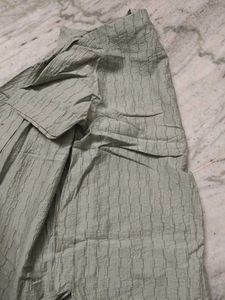 Zara Green Striped Shirt