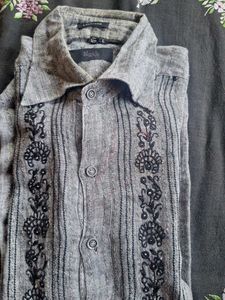 Half Shirt Linen Stylish Look 44 Size