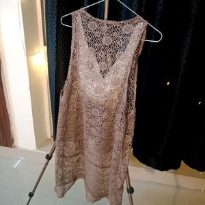Lace Crochet Mini Dress (Thrifted)
