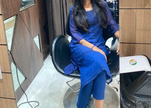Blue Chikankari Kurti With Trouser