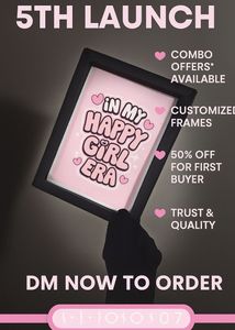 &#34;In My Happy Girl Era&#34; Framed Art