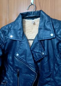 Stylish Black Faux Leather Jacket