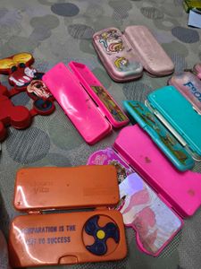 Combo Of 7 Pencil Box &amp; Poches In Good Condition