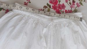 White Chikankari Wide Leg Plazzo