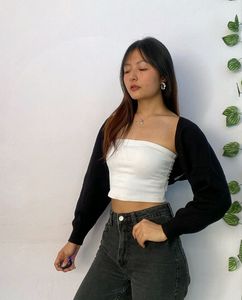 Black Knitted Bolero