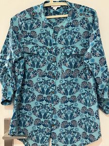 Imported Shirt In Beautiful Peacock Print