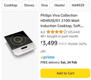 Phillips Induction Cooktop