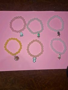 Beaded Charm Bracelets - Set of 2